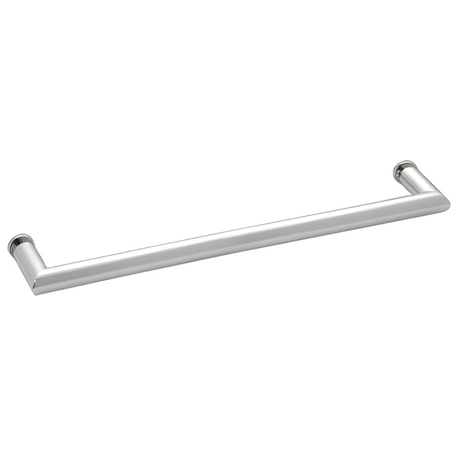 CRL Polished Chrome 24" MT Series Round Tubing Mitered Corner Single-Sided Towel Bar