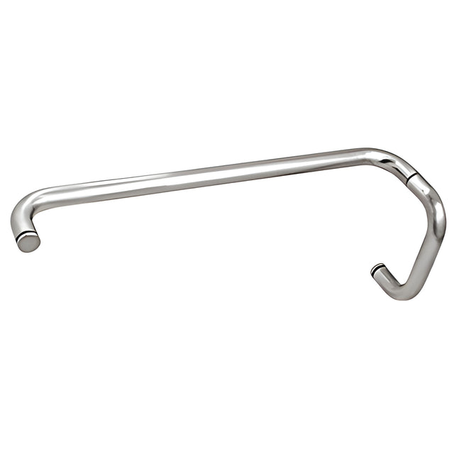 CRL Polished Chrome 6" Pull Handle and 18" Towel Bar BM Series Combination Without Metal Washers