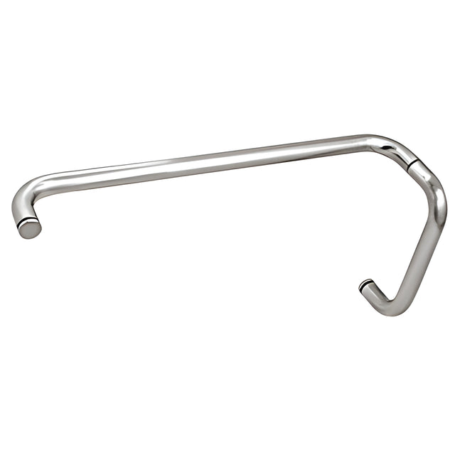 CRL Polished Chrome 8" Pull Handle and 18" Towel Bar BM Series Combination Without Metal Washers