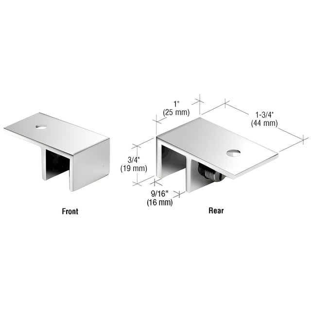 CRL Polished Chrome Ceiling Mount "Sleeve Over" Glass Clamp