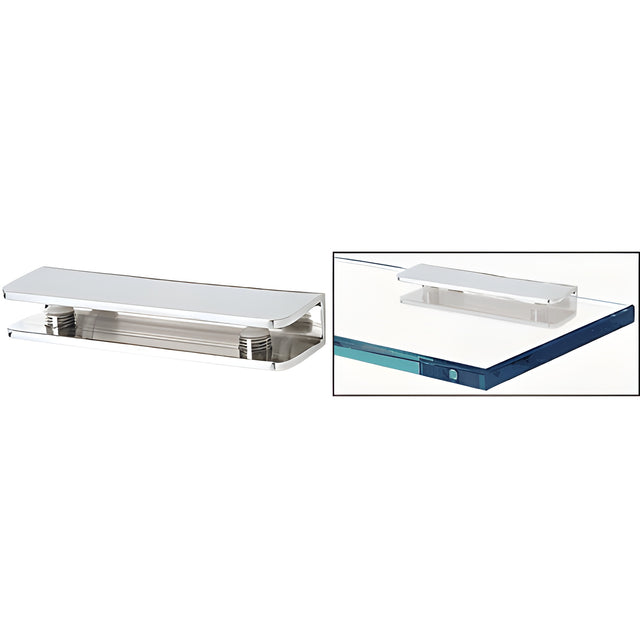 CRL Polished Chrome Rectangular Interior Shower Shelf Clamp