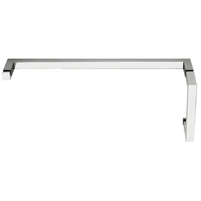 CRL Polished Chrome "SQ" Series Combination 8" Pull Handle 18" Towel Bar
