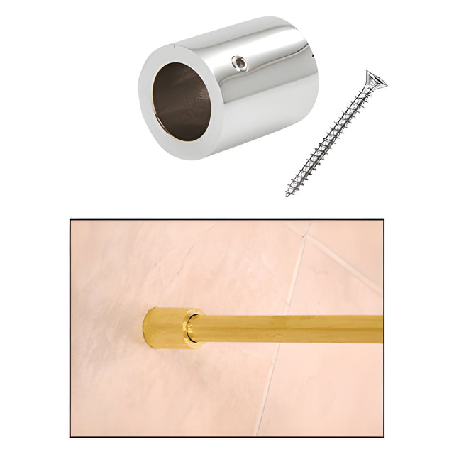 CRL Polished Chrome Slim Line Wall Mount Fitting