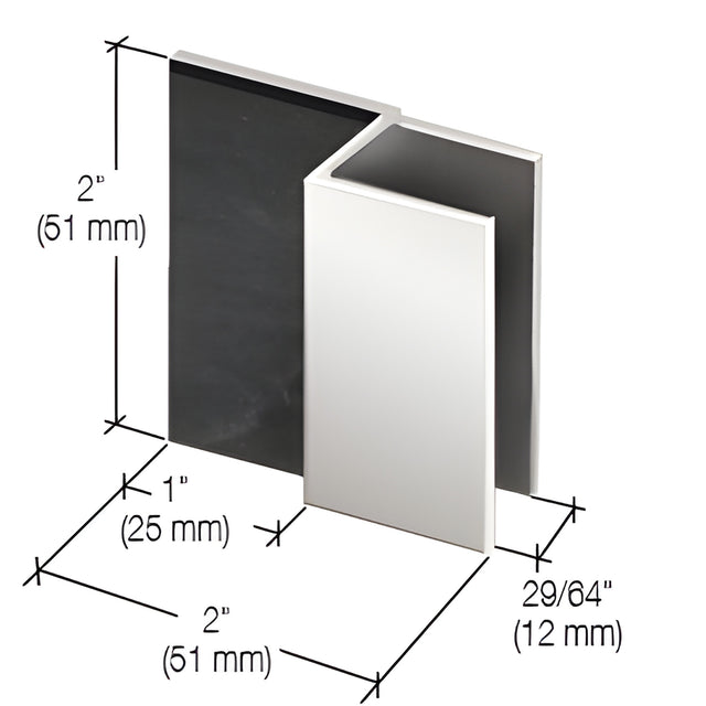 CRL Polished Chrome Square Style Frameless Shower Door Stop