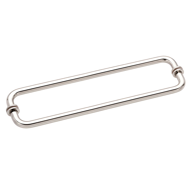 CRL Polished Nickel 18" BM Series Back-to-Back Tubular Towel Bars with Metal Washers
