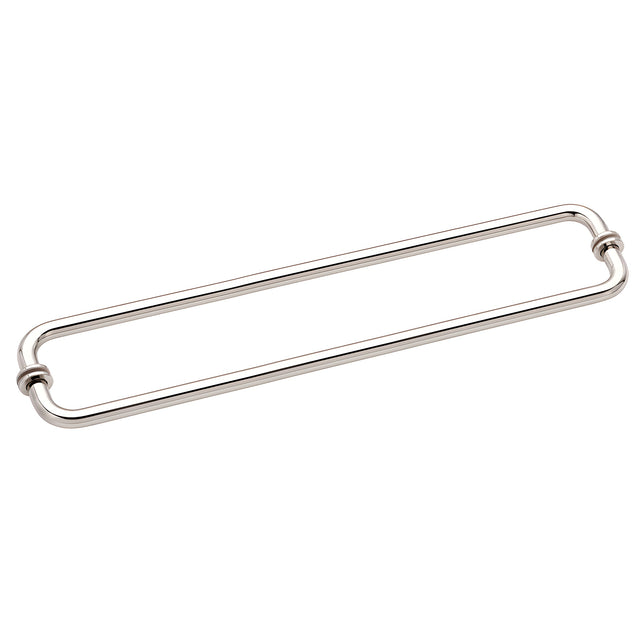 CRL Polished Nickel 24" BM Series Back-to-Back Tubular Towel Bars With Metal Washers