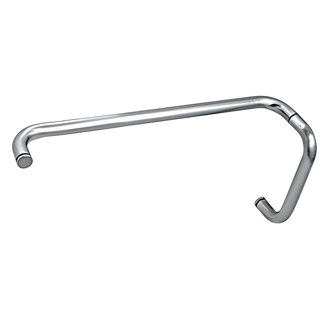 CRL Polished Nickel 8" Pull Handle and 18" Towel Bar BM Series Combination Without Metal Washers