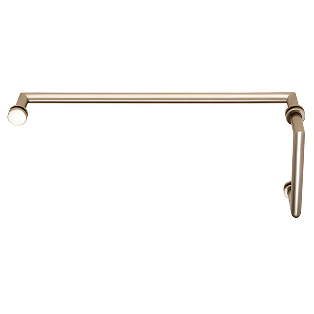 CRL Polished Nickel MT Series Combination 8" Pull Handle 18" Towel Bar
