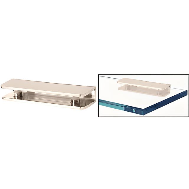 CRL Polished Nickel Rectangular Interior Shower Shelf Clamp