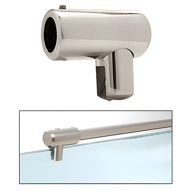CRL Polished Nickel Support Bar U-Bracket for 3/8" and 1/2" Glass