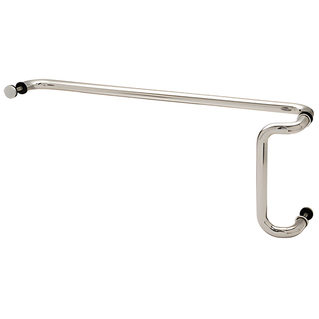 CRL Polished Stainless 10" x 28" Back-to-Back Offset Combination Push and Pull Handle Set