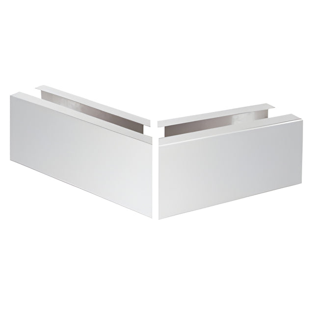 CRL Polished Stainless 12" 135 Degree Mitered Corner Cladding for L21S Series Standard Square Base Shoe