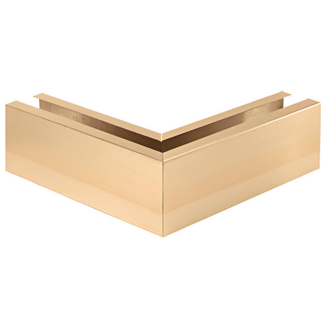 CRL Polished Stainless 12" 90º Mitered Corner Cladding for B7S Series Heavy-Duty Square Base Shoe