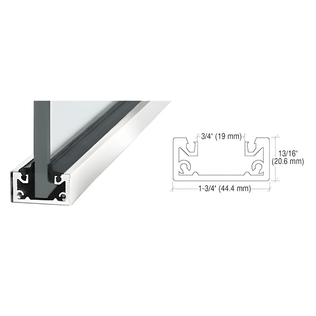 CRL Polished Stainless 120" Shallow U-Channel