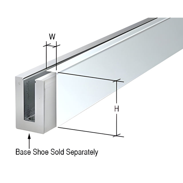 CRL Polished Stainless 3 m Cladding for L56S, L21S, and L25S Series Square Aluminum Base Shoe