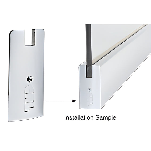 CRL Polished Stainless 4" Square End Cap for Sidelite Rails with 3/4" Glass