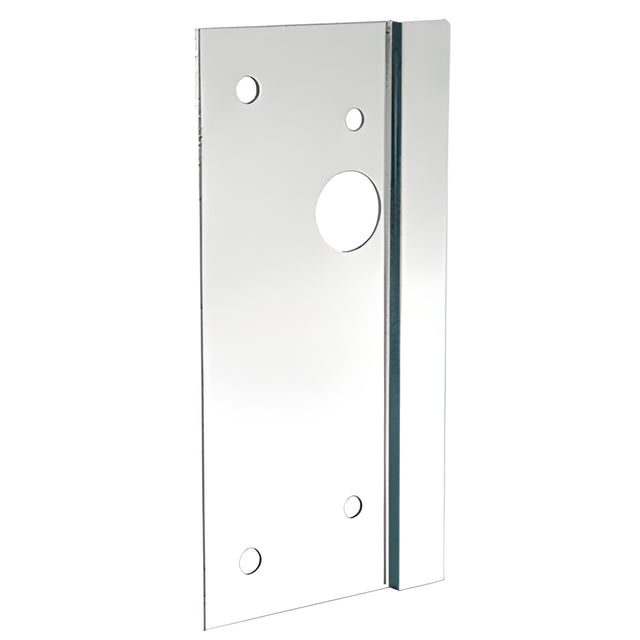CRL Polished Stainless 4" x 10" Left Hand Center Lock Latch Guard