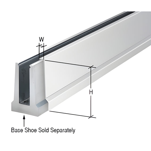CRL Polished Stainless Cladding for B5T Series Tapered Base Shoe