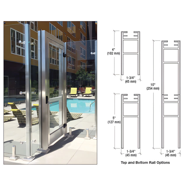 CRL Polished Stainless Custom Platinum Series Fully Framed Architectural Gate System