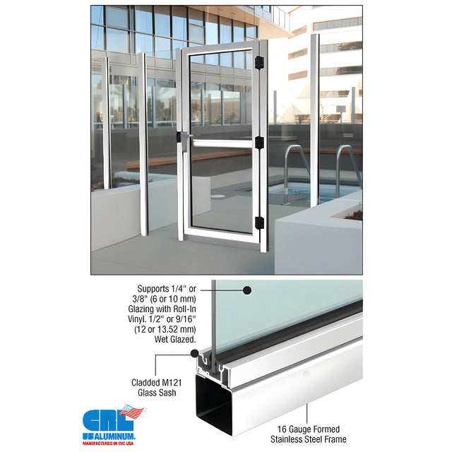 CRL Polished Stainless Custom Premium Formed Stainless Steel Gate System