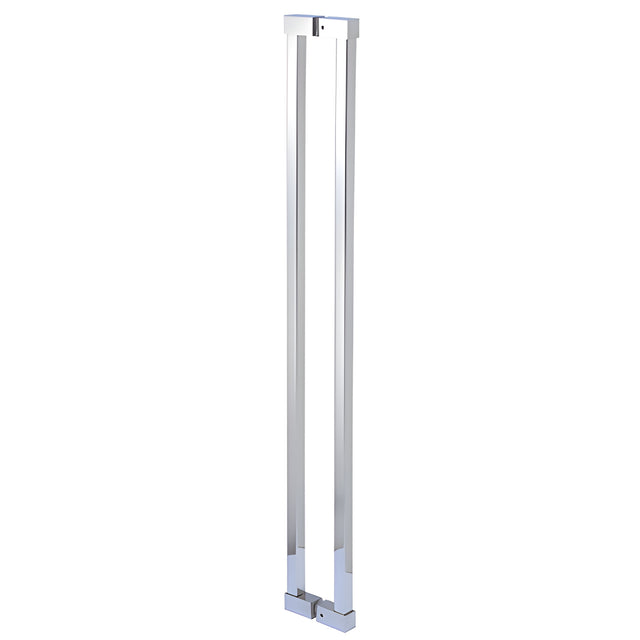 CRL Polished Stainless Cut To Size Glass Mounted Square Ladder Style Pull Handle with Square Mounting Posts