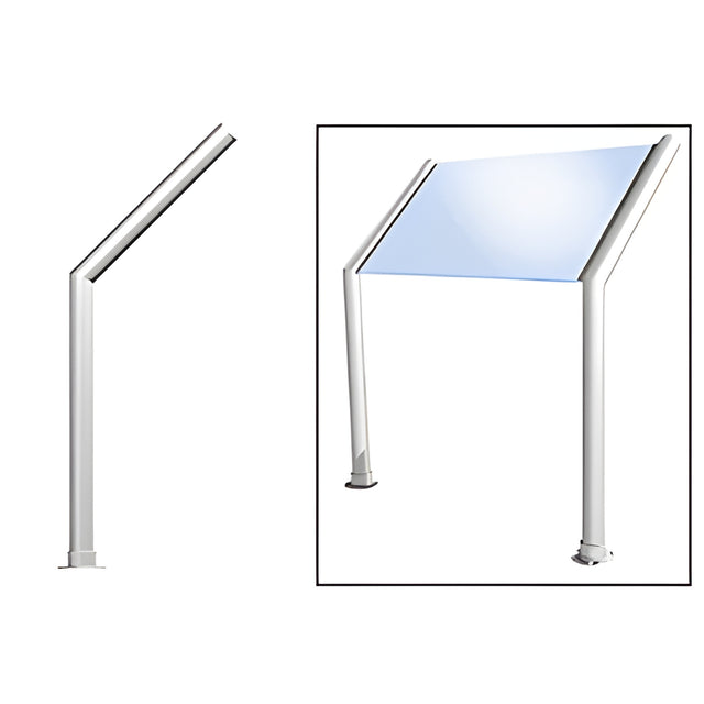 CRL Polished Stainless Elegant 100 Series 1-1/2" Tubing Glass On Slants Only Sneeze Guard