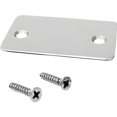 CRL Polished Stainless End Cap with Screws for Shallow U-Channel