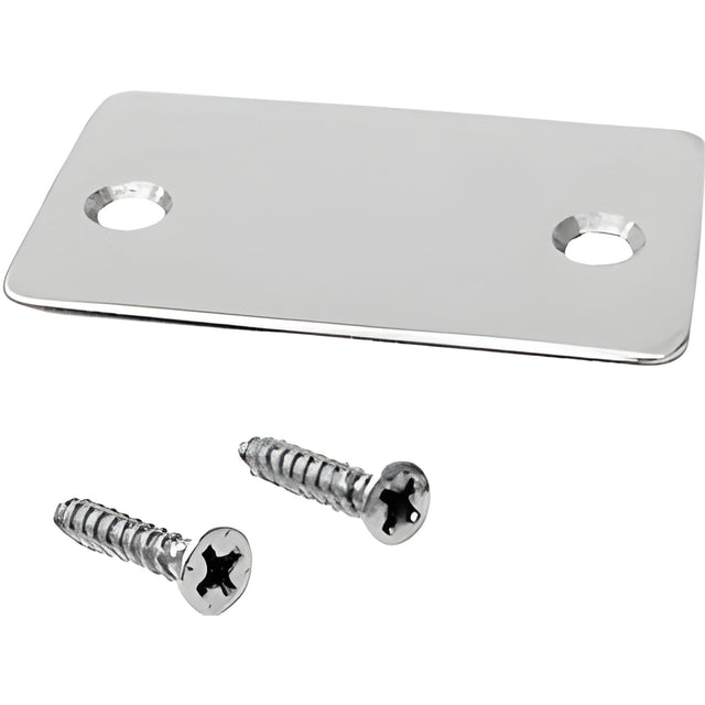 CRL Polished Stainless End Cap with Screws for Shallow U-Channel