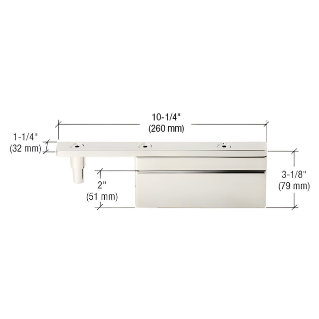 CRL Polished Stainless Glass-to-Glass Gate Pivot Patch
