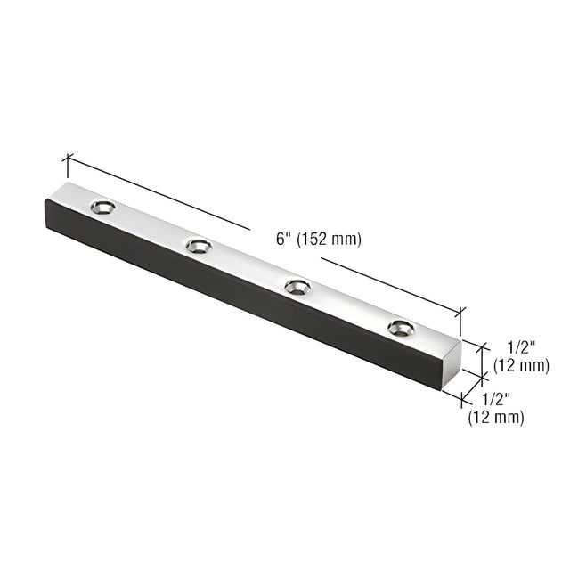CRL Polished Stainless Header Mounted Double Door Stop