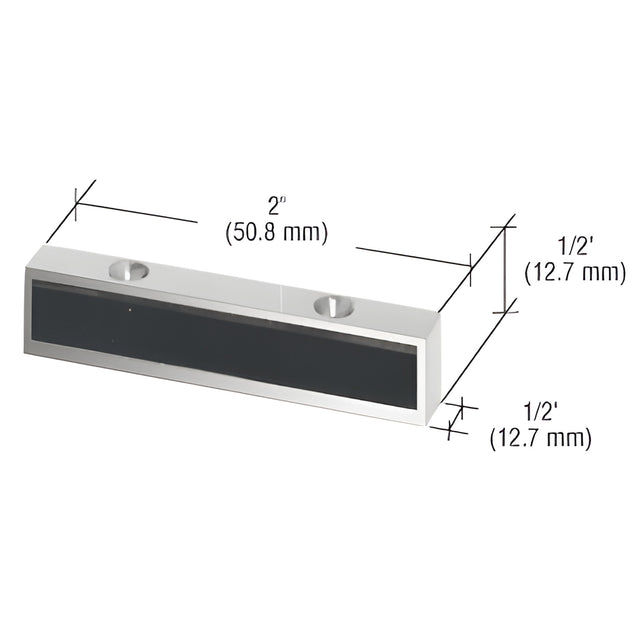 CRL Polished Stainless Header Mounted Single Door Stop