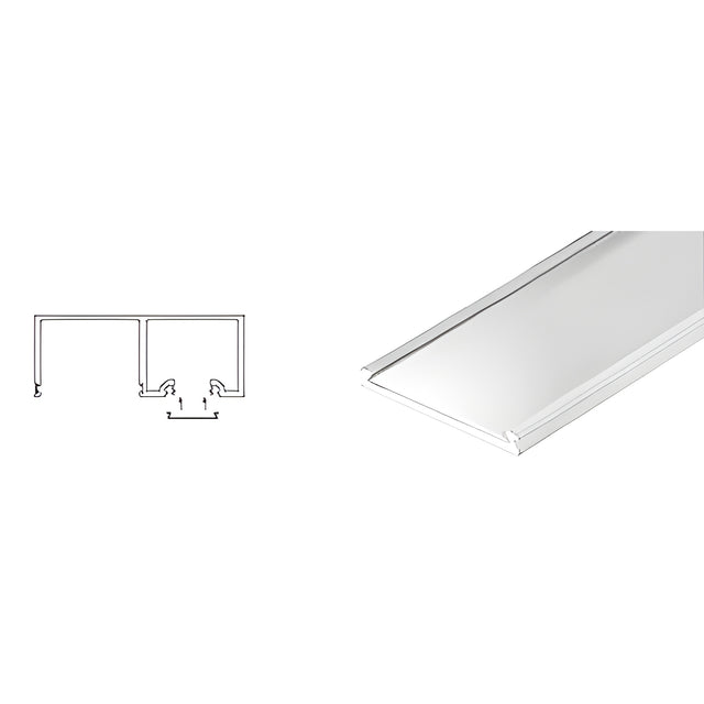 CRL Polished Stainless Header Snap-In Filler - 120" Length