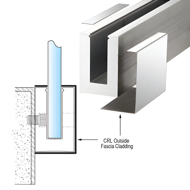 CRL Polished Stainless L21S Series Outside Fascia Cladding