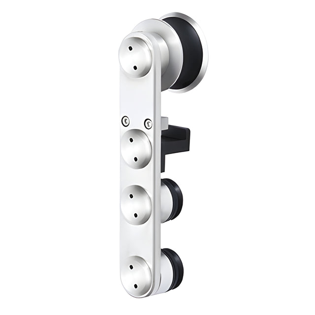 CRL Polished Stainless Laguna Roller with Anti-lift and Soft Brake Bracket