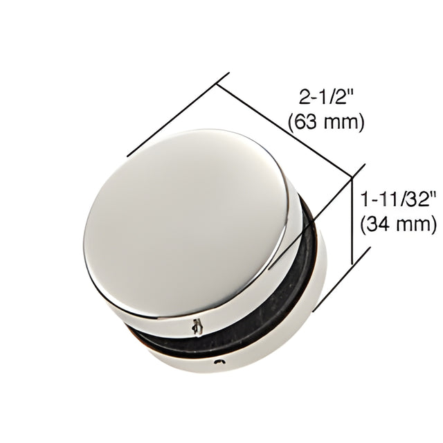 CRL Polished Stainless PTH Series Patch Fitting Glass Connector