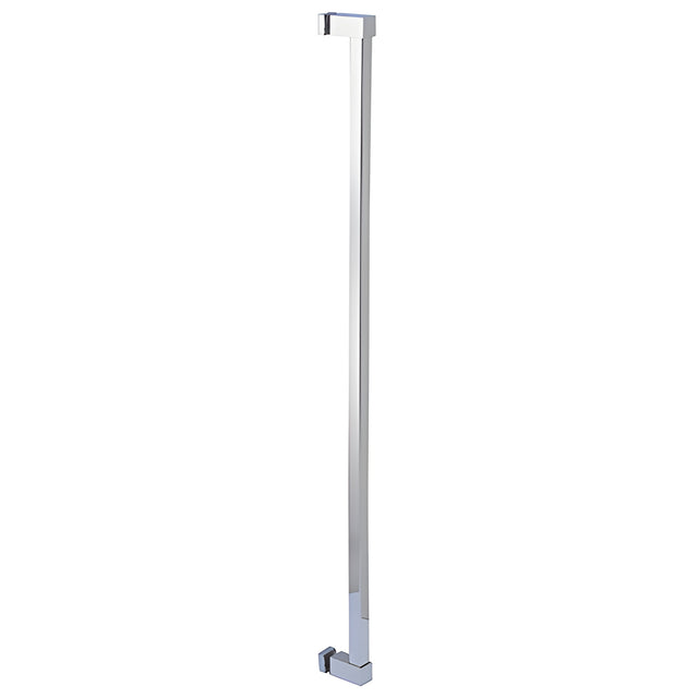 CRL Polished Stainless Single Sided Cut To Size Glass Mounted Square Ladder Style Pull Handle with Square Mounting Posts