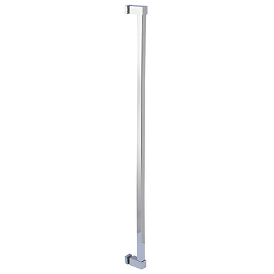 CRL Polished Stainless Single Sided Cut To Size Glass Mounted Square Ladder Style Pull Handle with Square Mounting Posts
