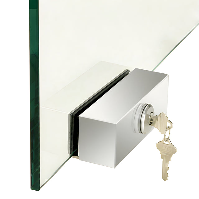 CRL Polished Stainless Slip-On-Lock w/777S for 1/2" Glass