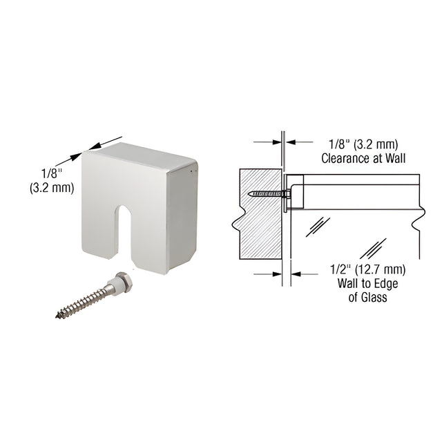 CRL Polished Stainless Square Crisp Stabilizing End Cap for 2" Square Cap Railing