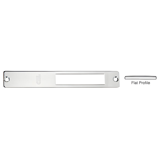 CRL Polished Stainless Strike Faceplate for use with DH410 and DT410 Series Center Locks