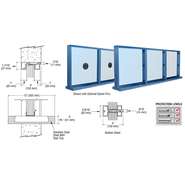CRL Powder Painted (Specify) Aluminum Narrow Inset Frame Multi-Lite Special Window