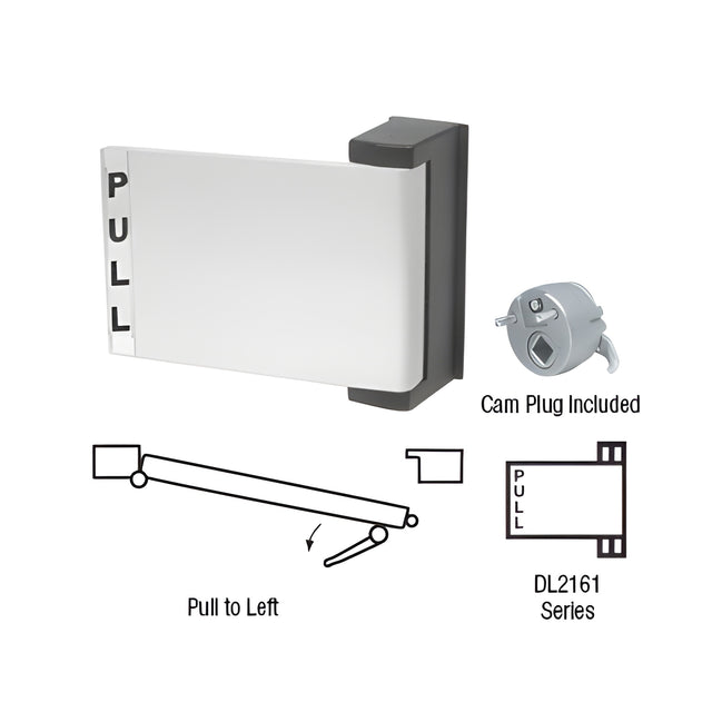 CRL Aluminum Universal Push-Pull Paddle Handle - Pull to Left