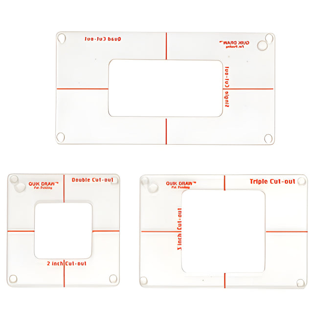 CRL Quik-Draw Mirror Outlet Cut-Out Template Set