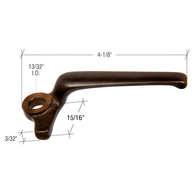 CRL Right Hand Project-In Casement Window Locking Handle With 15/16" Hook Projection for Fenestra Windows