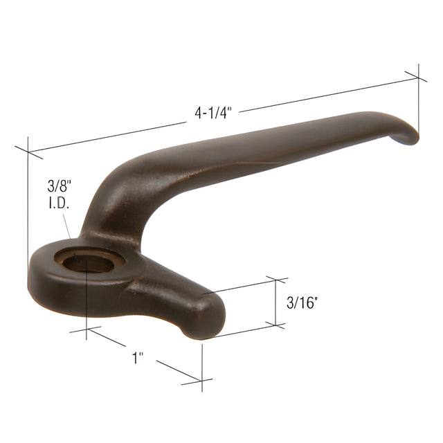 CRL Right Hand Project-In Casement Window Locking Handle with 1" Hook Projection for Fenestra Windows
