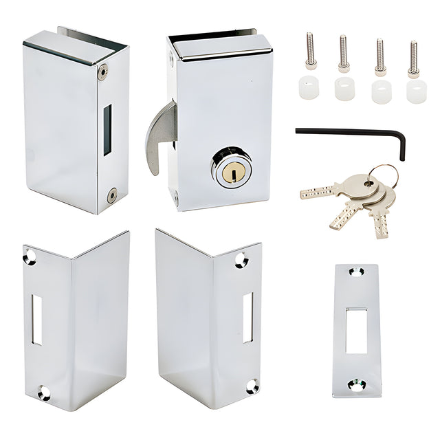CRL Right Hand Sliding Glass Lock Polished Stainless