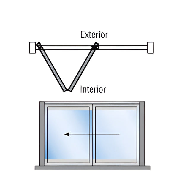 CRL S55 Monterey Bi-Fold 2 Panel Left Hand Interior Swing with Flush Sill Black Powder Coat
