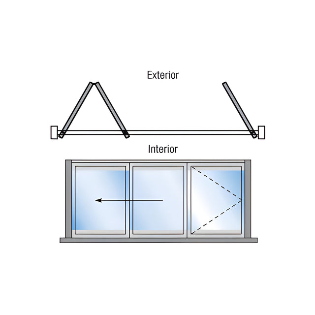 CRL S55 Monterey Bi-Fold & Pivot 2+1 Left Hand Exterior Swing with Raised Sill White Powder Coat