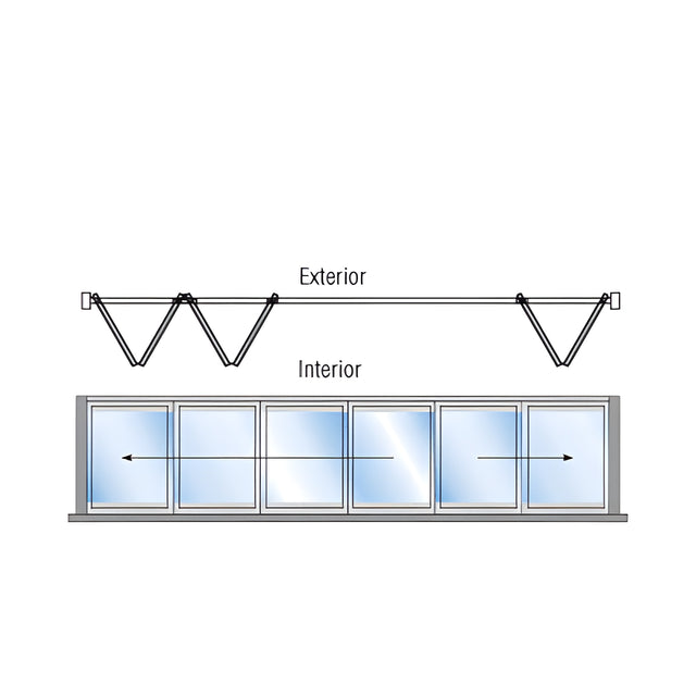 CRL S80 Monterey Thermally Broken 4+2 Bi-Fold Bi-Part Interior Swing with Flush Sill Black Powder Coat