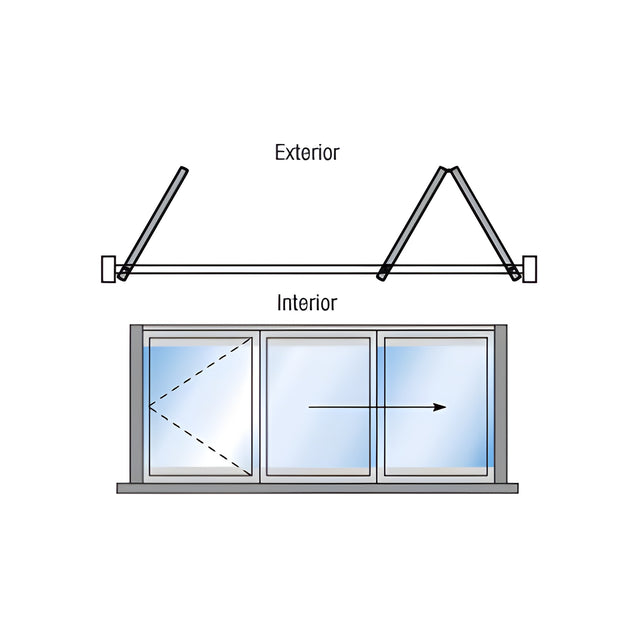 CRL S80 Monterey Thermally Broken Bi-Fold & Pivot 1+2 Right Hand Exterior Swing with Raised Sill and Exterior Lever Lock White Powder Coat